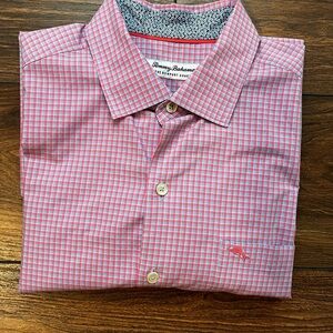 Tommy Bahama Pink/Purple Plaid Men's Shirt